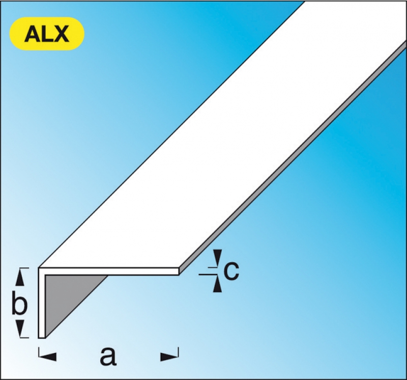Cornière PVC blanc 40x10x2/1m Rubrique(Planchette - Profilé)