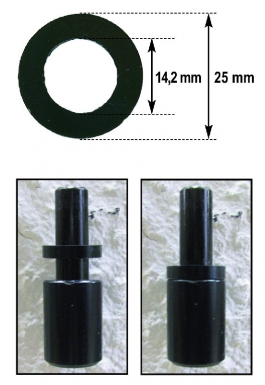 Rondelle acier noir ép. 5 – Ø int. 16,2