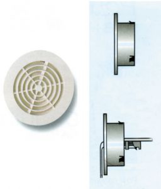 Wavin - Grille de ventilation ronde avec moustiquaire - Diamètre ext: 135  mm pour tube 80-100 - Distriartisan