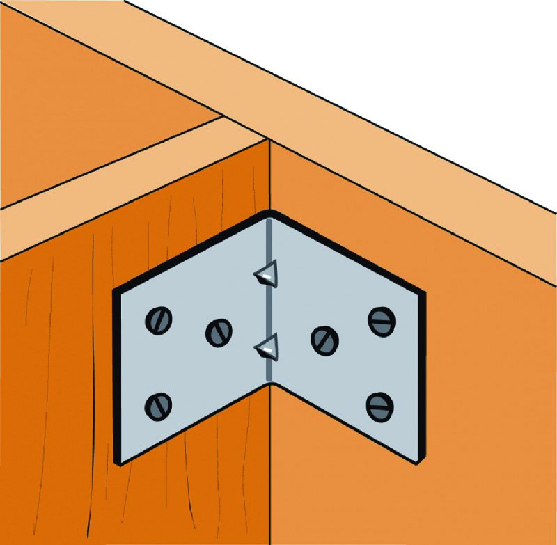 Équerre de fixation cadre zinguée - réf 3032