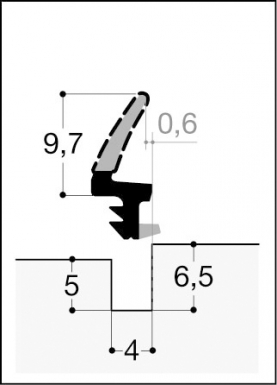 joint LP1PRDD sur dormant pour rainure de 4 mm en rouleau de 100 m blanc​ ​