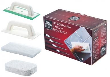 Kit Pour Joints Epoxy 1 Taloche A Joint 10 X 24 5 Cm 1 Poignee Velcro Pour Feutre Abrasif 1 Feutre Blanc Abrasif 12 X 25 Cm 1 Eponge Cellulose