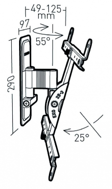 supports &eacute;crans muraux 618.220