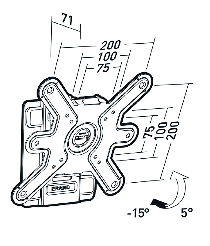 supports &eacute;crans muraux 618.241