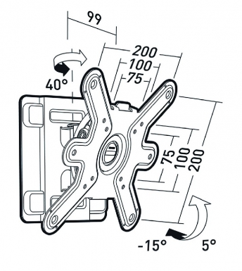 supports &eacute;crans muraux 618.242